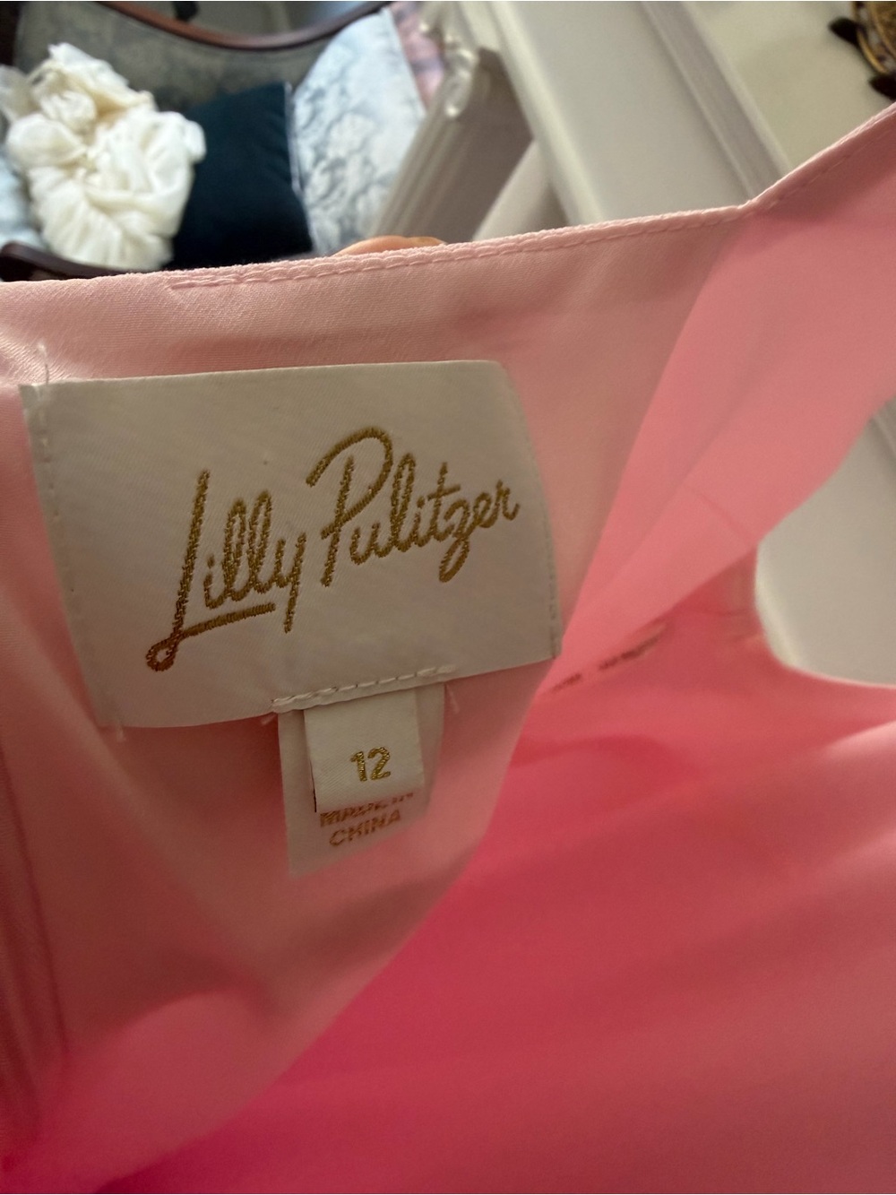 Lilly Pulitzer Pink Maxi Dress with Bow Shoulders - Picture 5 of 5